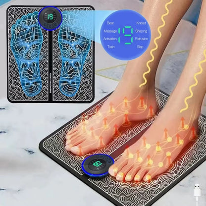 EMS Foot Massager with Remote Control Relaxation Pads Electric Massage Tool to Relieve Sore feet