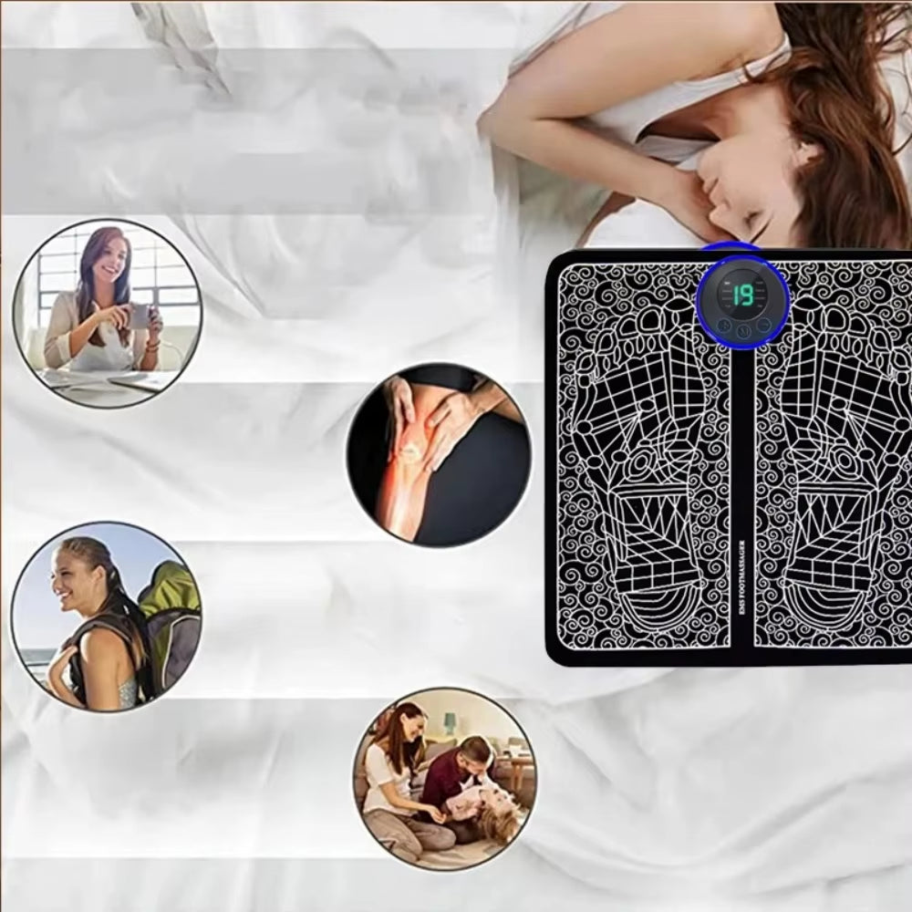 EMS Foot Massager with Remote Control Relaxation Pads Electric Massage Tool to Relieve Sore feet