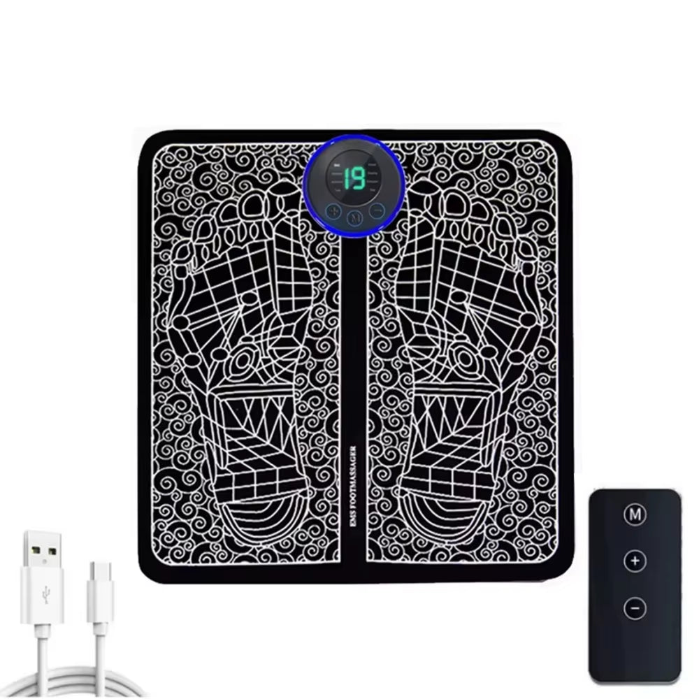 EMS Foot Massager with Remote Control Relaxation Pads Electric Massage Tool to Relieve Sore feet