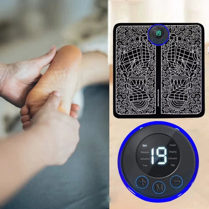 EMS Foot Massager with Remote Control Relaxation Pads Electric Massage Tool to Relieve Sore feet