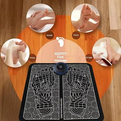 EMS Foot Massager with Remote Control Relaxation Pads Electric Massage Tool to Relieve Sore feet